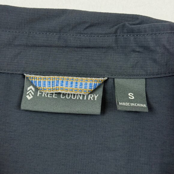 NWT Free Country Men's Expedition Moisture Wicking Storm Gray Nylon Shirt Size S - Picture 8 of 12